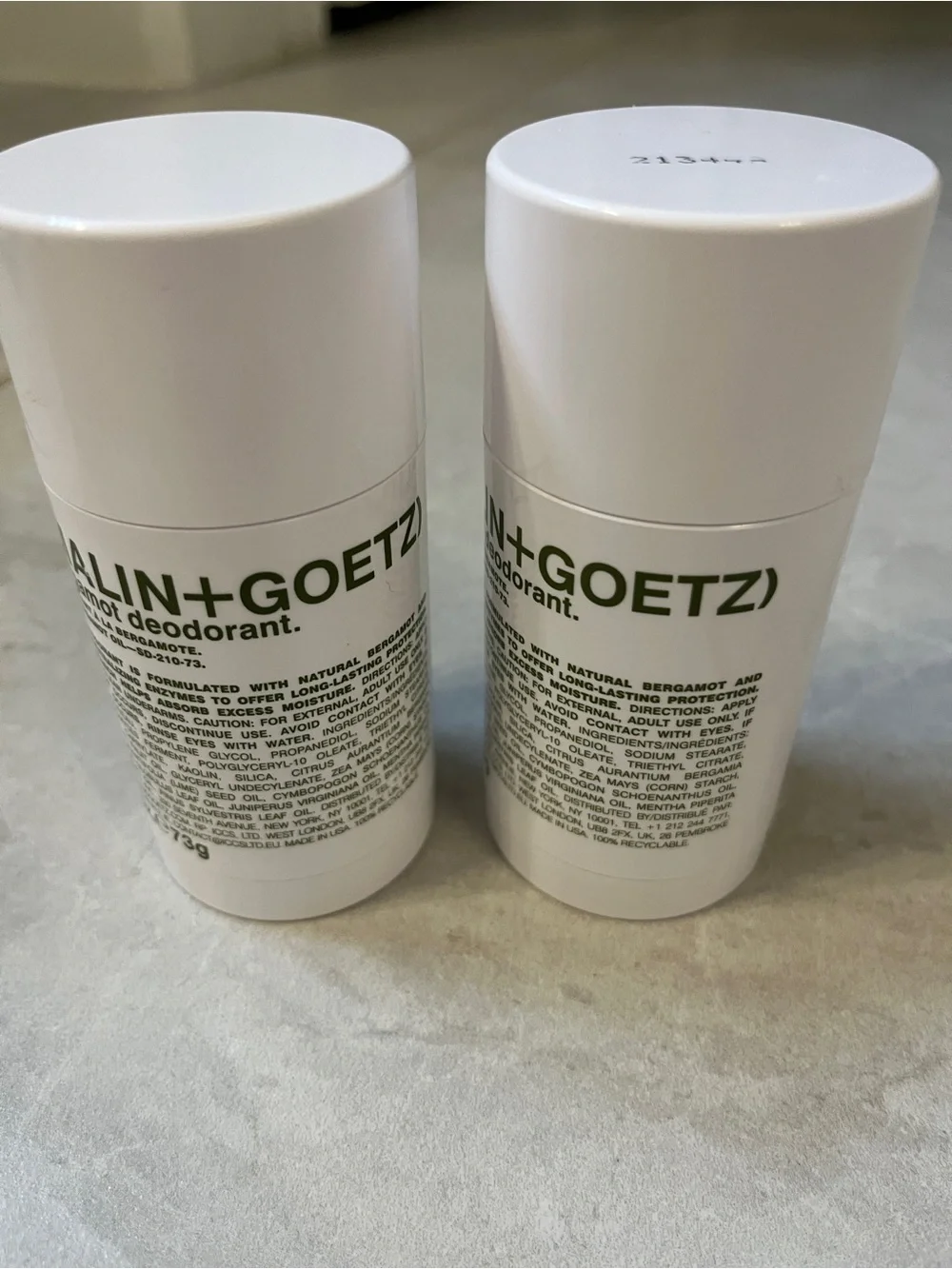 Malin+Goetz White & Green Body Deodorant Stick - Fresh Bergamot Scent